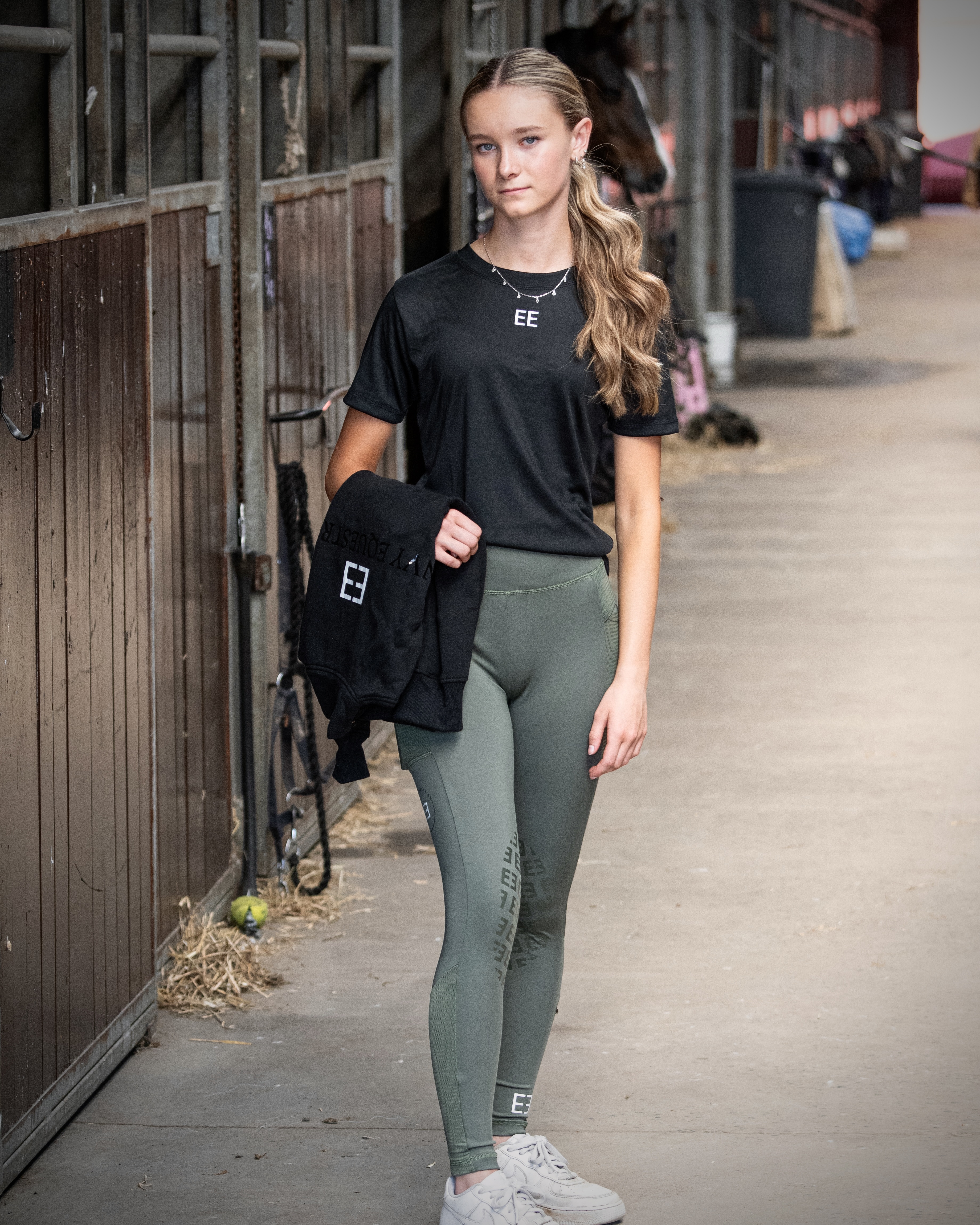 |UDSOLGT| 'Basic line' ridetights kids | Army