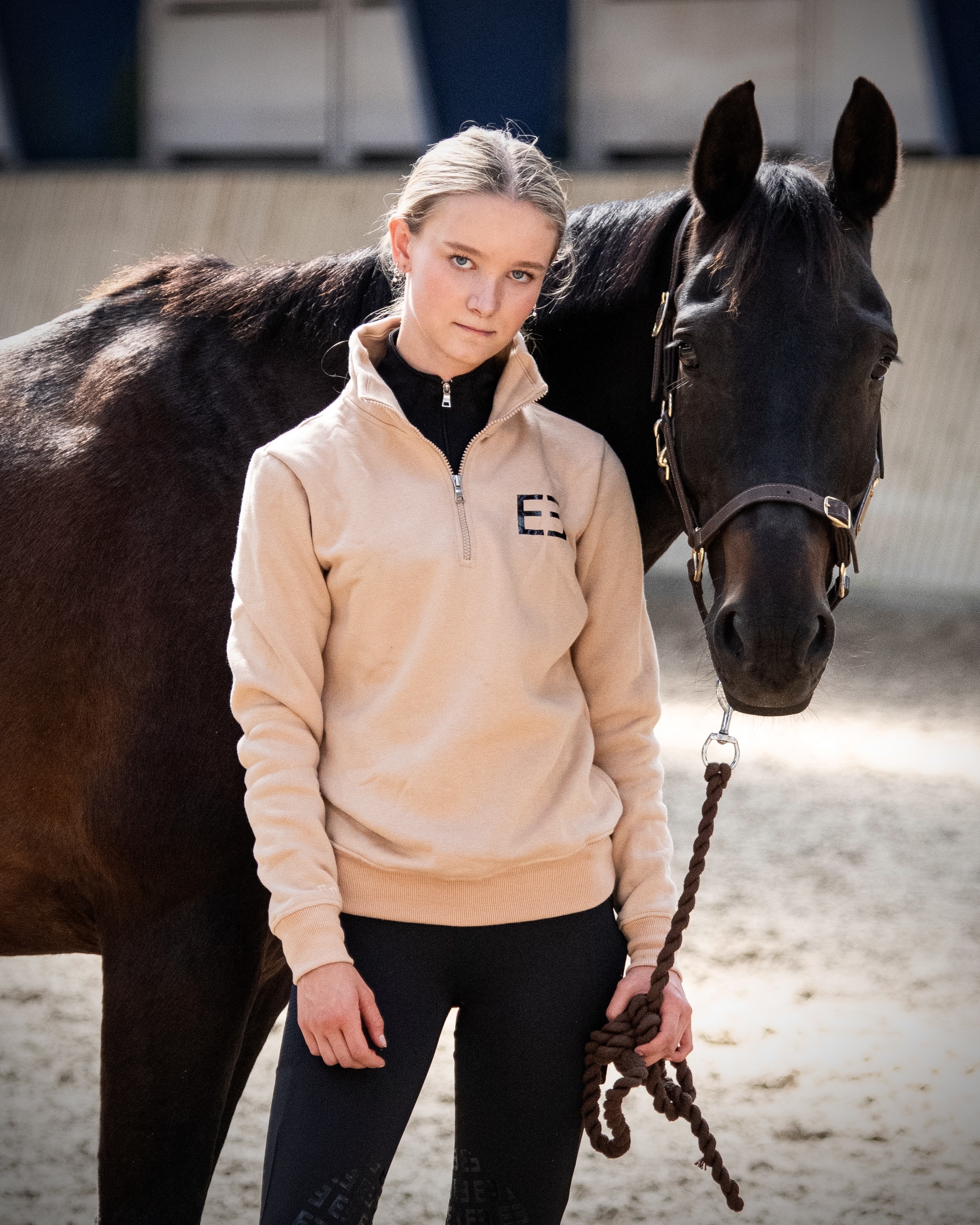 'Classic line' half zip | Sand