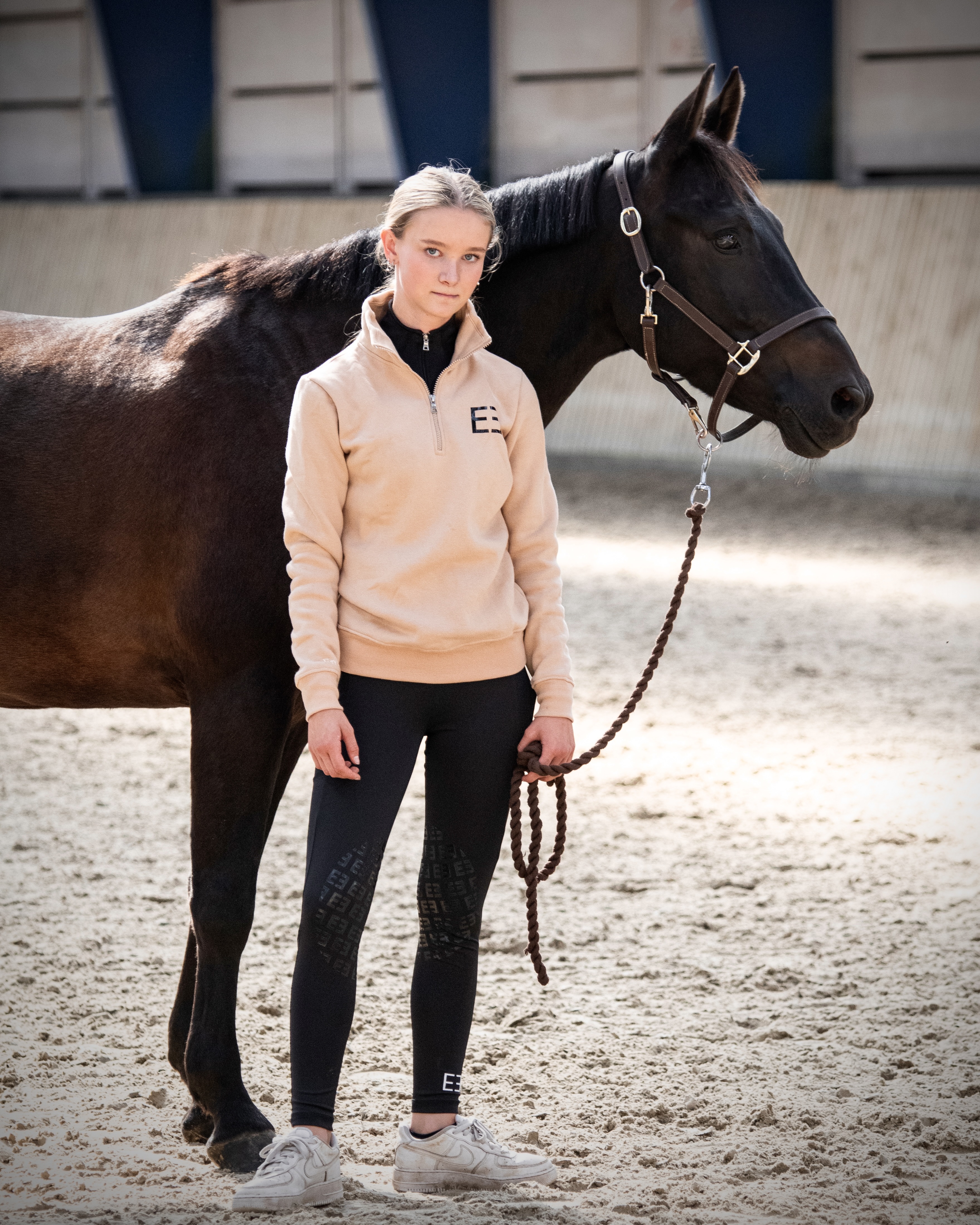 'Classic line' half zip | Sand