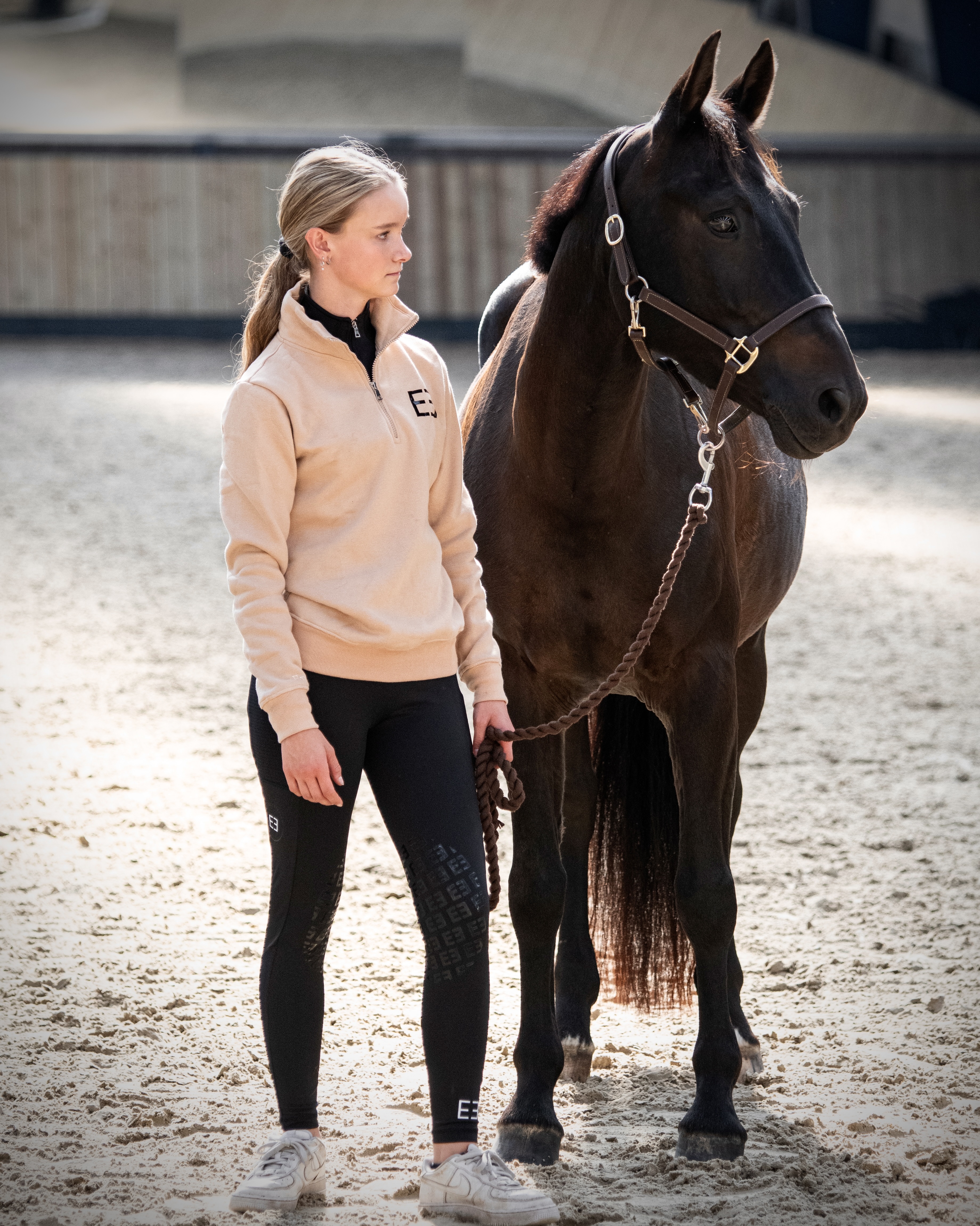 'Classic line' half zip | Sand