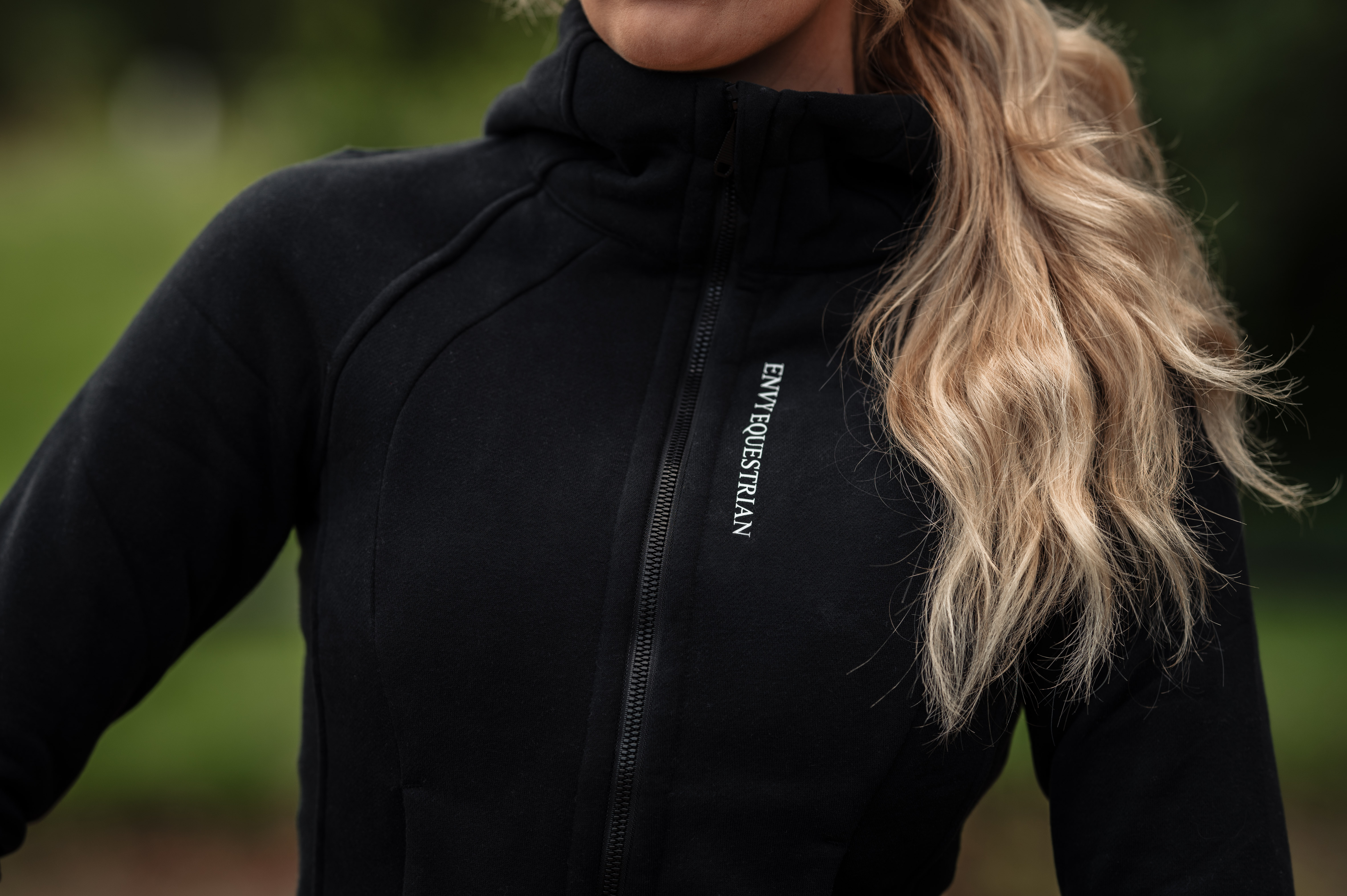 |SOLDOUT| ‘Plain line’ activity zip hoodie | black
