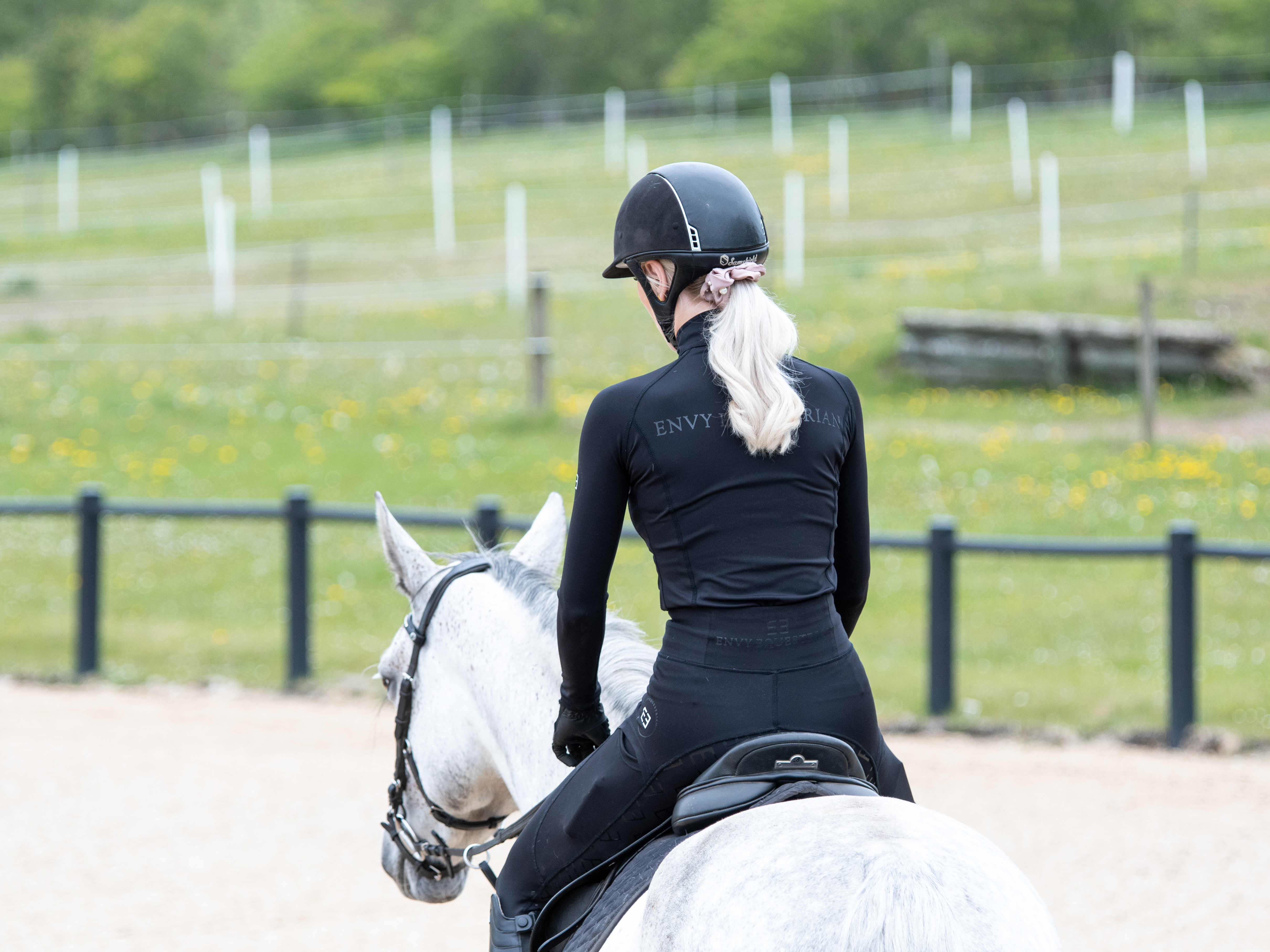 Full grip riding tights | Intense black