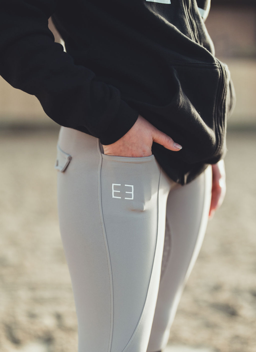 |UDSOLGT| 'Plain line' ridetights | grå