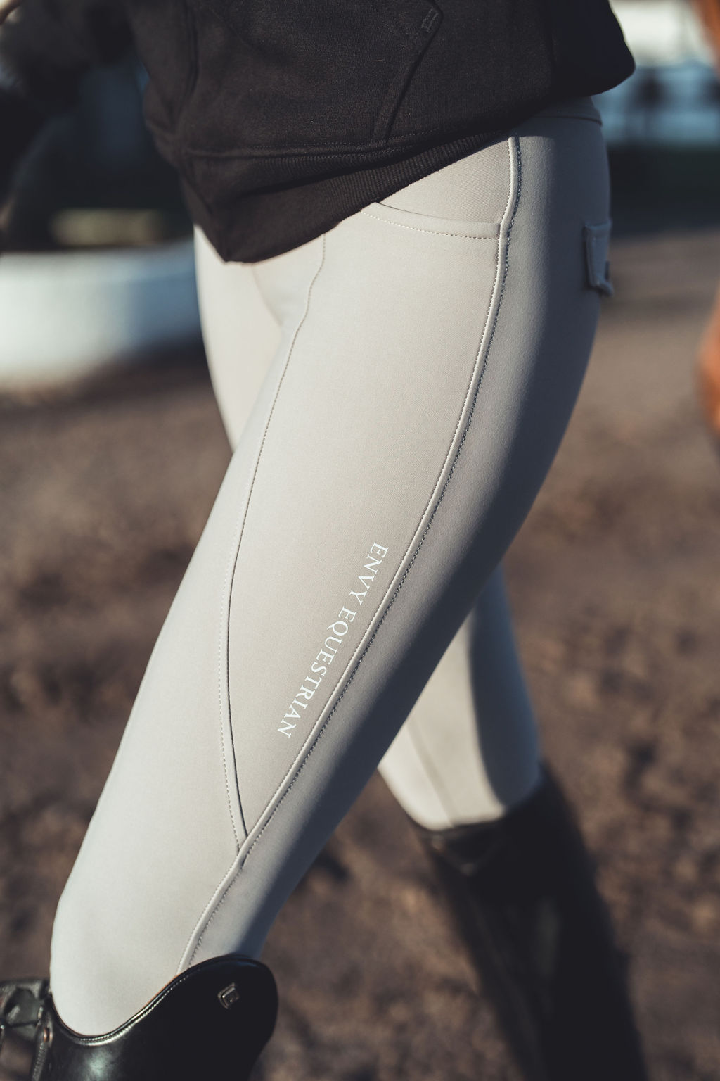 |UDSOLGT| 'Plain line' ridetights | grå
