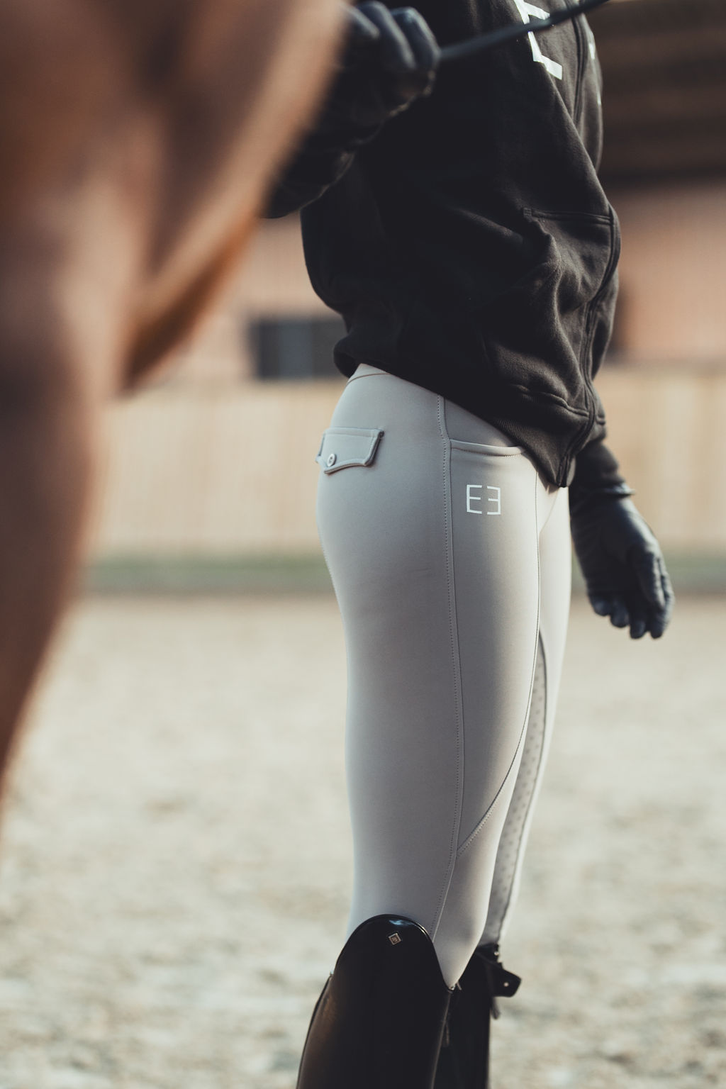 |UDSOLGT| 'Plain line' ridetights | grå