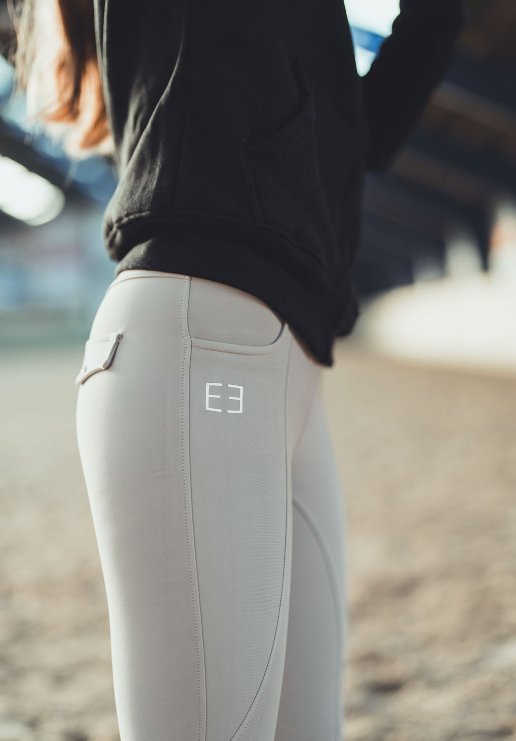 |UDSOLGT| 'Plain line' ridetights | grå